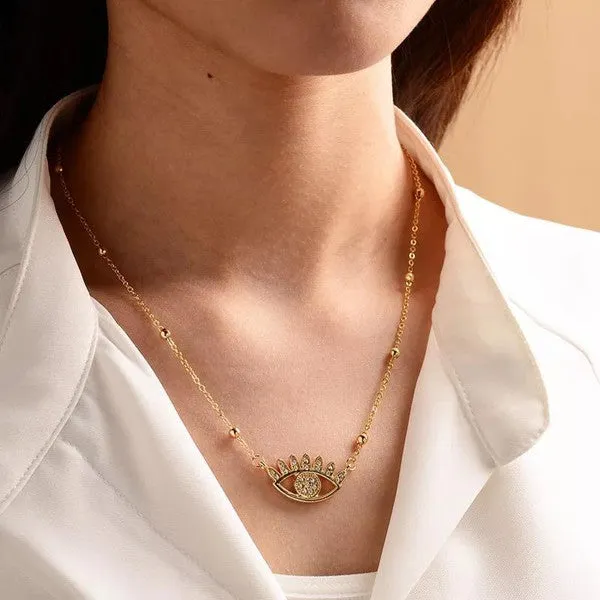 Ellison and Young Bright Studded Eye Necklace Necklaces