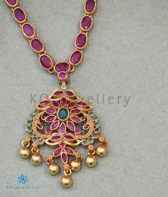 Silversmith Necklaces The Kusum Silver Kempu Necklace