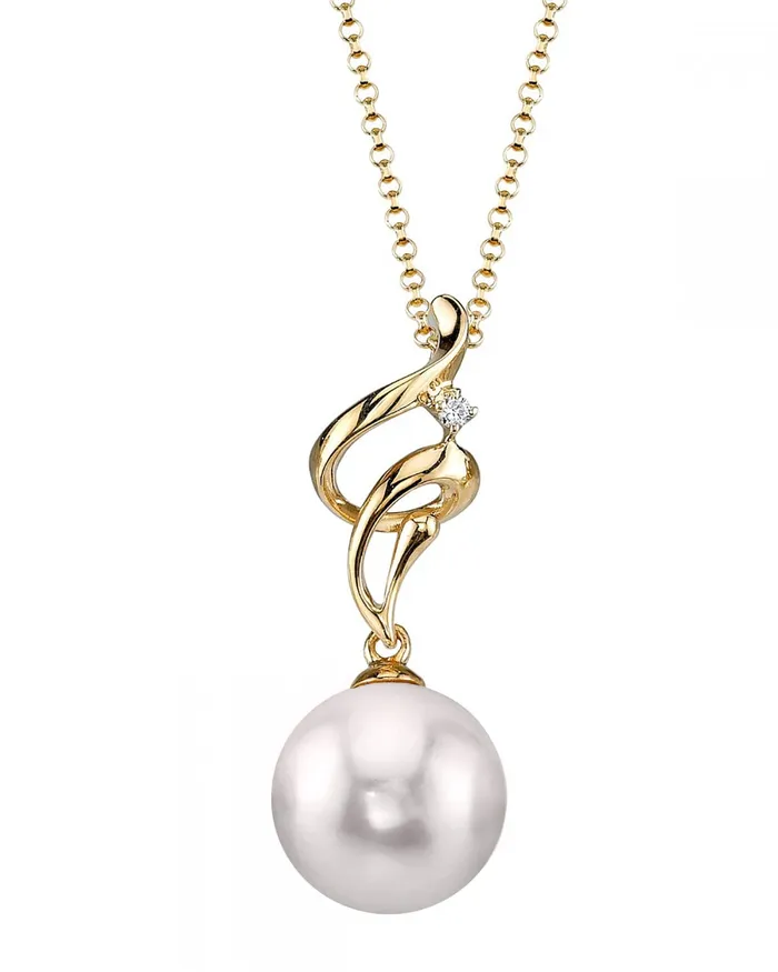 SPT Necklaces Akoya Pearl Diamond Aria Pendant