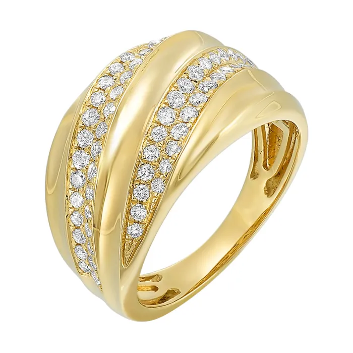 14Kt Yellow Gold Diamond 12Ctw Ring Gems One Rings