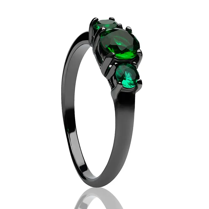 Clean Casting Jewelry Rings Emerald Wedding Ring Solitaire Wedding Ring Titanium Wedding Ring Gunmetal Ring