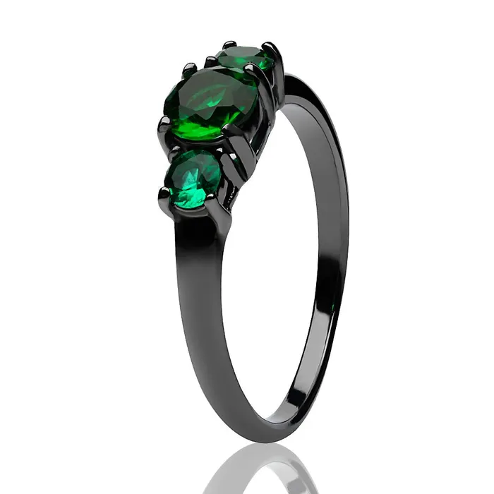 Clean Casting Jewelry Rings Emerald Wedding Ring Solitaire Wedding Ring Titanium Wedding Ring Gunmetal Ring