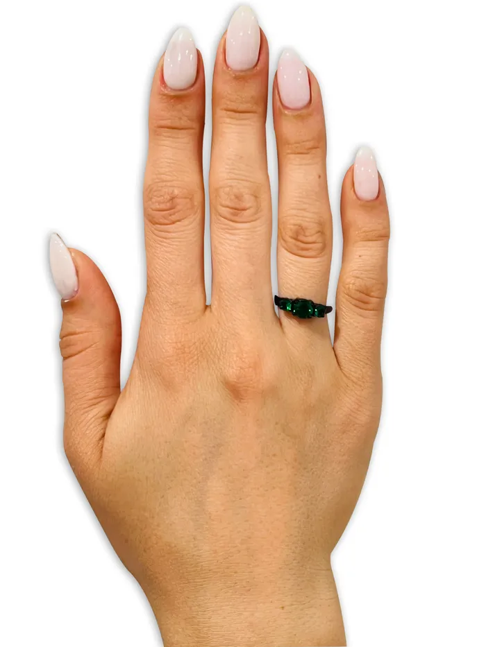 Clean Casting Jewelry Rings Emerald Wedding Ring Solitaire Wedding Ring Titanium Wedding Ring Gunmetal Ring
