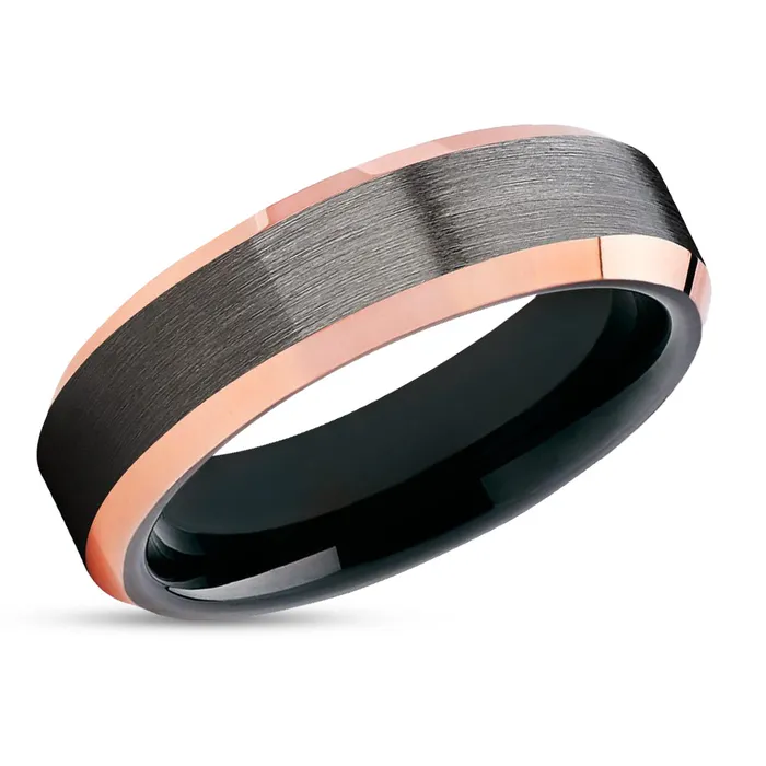 Clean Casting Jewelry Rings Rose Gold Tungsten Gunmetal Black Wedding Band Handmade Wedding Band