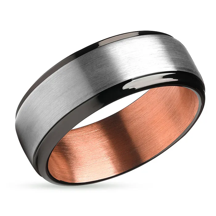 Clean Casting Jewelry Rose Gold Wedding Ring Tungsten Wedding Band Wedding Ring Rose Gold Band Rings