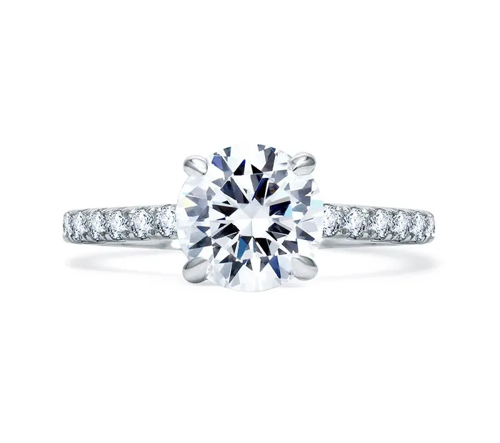 International Diamond Center AJAFFE Classics Round Diamond Engagement Ring Setting 033 ctw Rings