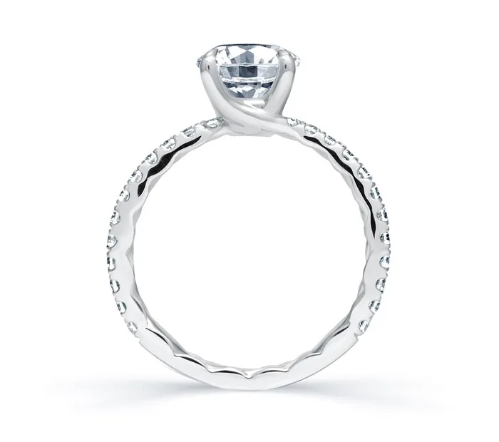 International Diamond Center AJAFFE Classics Round Diamond Engagement Ring Setting 033 ctw Rings