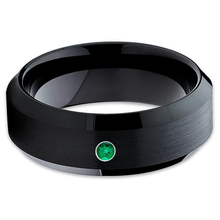 Rings Clean Casting Jewelry Black Wedding Ring Black Tungsten Ring Emerald Wedding Ring Tungsten Wedding Ring