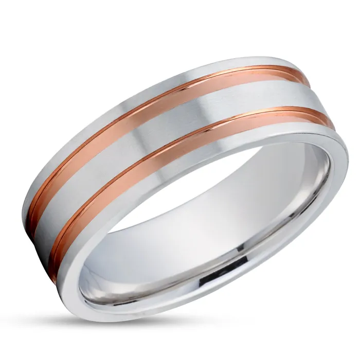 Rings Matte Finished Wedding Ring White Gold Ring Rose Gold Wedding Ring 14k Gold Ring Clean Casting Jewelry