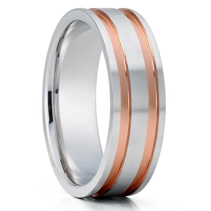 Rings Matte Finished Wedding Ring White Gold Ring Rose Gold Wedding Ring 14k Gold Ring Clean Casting Jewelry