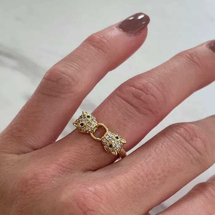 Rings Reluxe Vintage Dual Panthere Ring