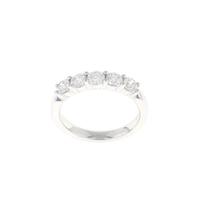 Shop IDC estore Five Stone Round Diamond Shared Prong Ring 101CTW Rings