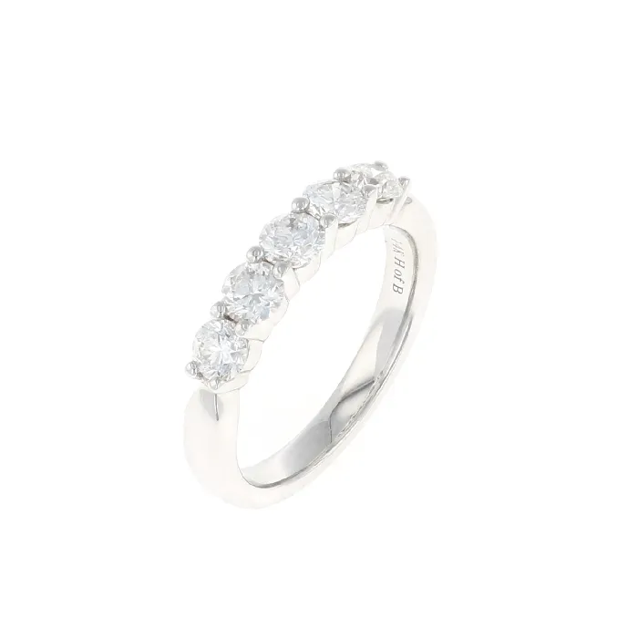 Shop IDC estore Five Stone Round Diamond Shared Prong Ring 101CTW Rings