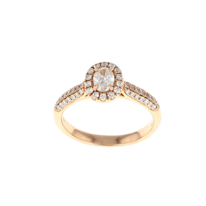 Shop IDC estore Rings Oval Halo Complete Engagement Ring 060CTW