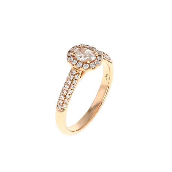 Shop IDC estore Rings Oval Halo Complete Engagement Ring 060CTW