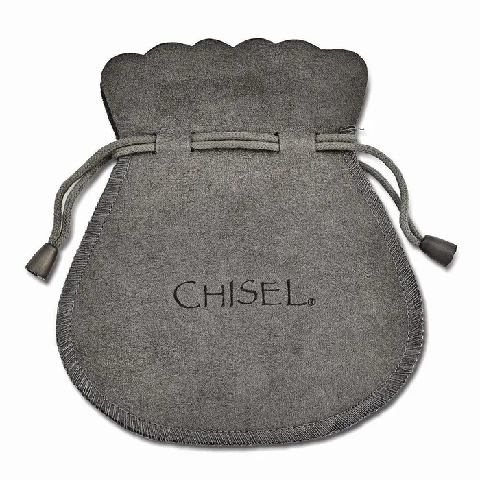 Chisel Earrings Stainless Steel Brushed Polished Round Hinged Hoop Earrings