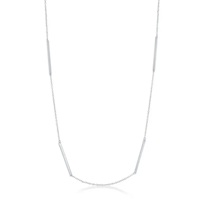 Classic Necklaces Sterling Silver Multiple Bar Necklace