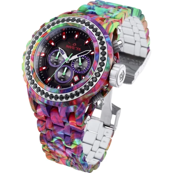 Invicta Mens Watch Subaqua Quartz Purple and Black Dial Aqua Bracelet 35433 Invicta Bracelets