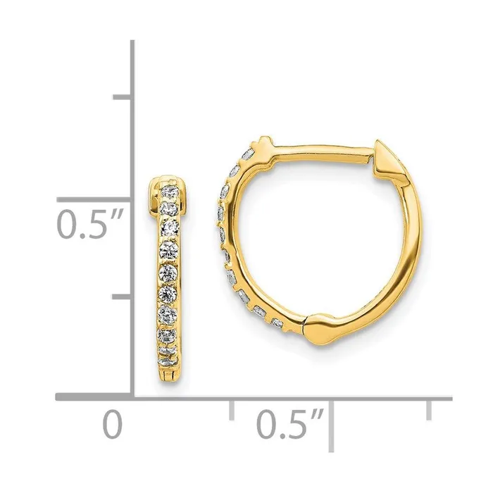 Jewelry Earrings 14k Diamond Hinged Hoop Earrings Jewelry Earrings 14k Diamond Hinged Hoop Earrings