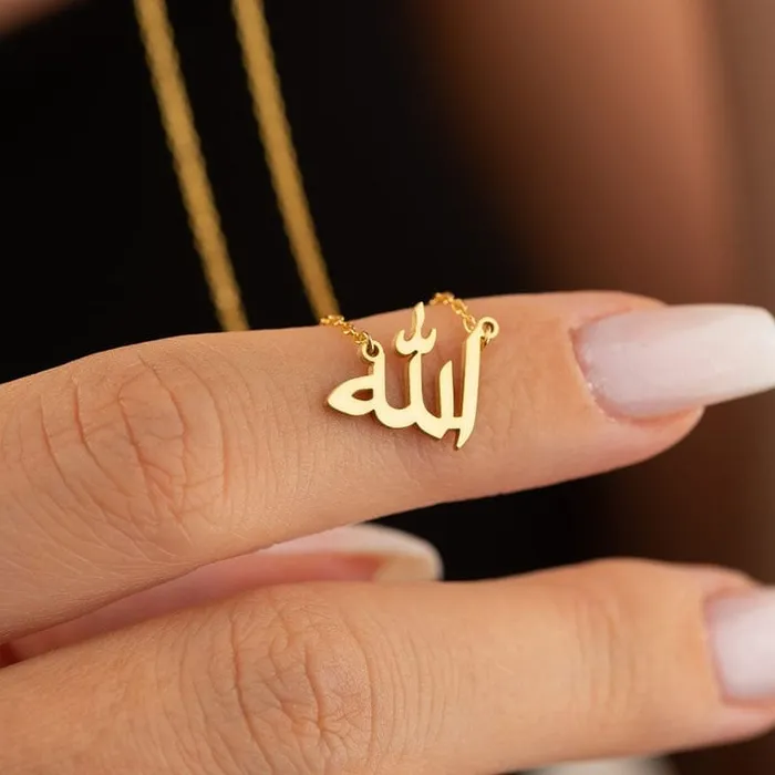 Necklaces Allah Arabic Pendant Necklace VVS Jewelry