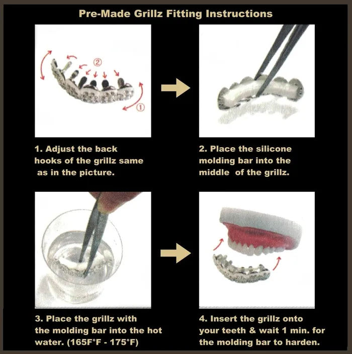 Real 925 Sterling Silver Iced Baguette Grillz Bottom Six Teeth Bling Cartel Admin Rings