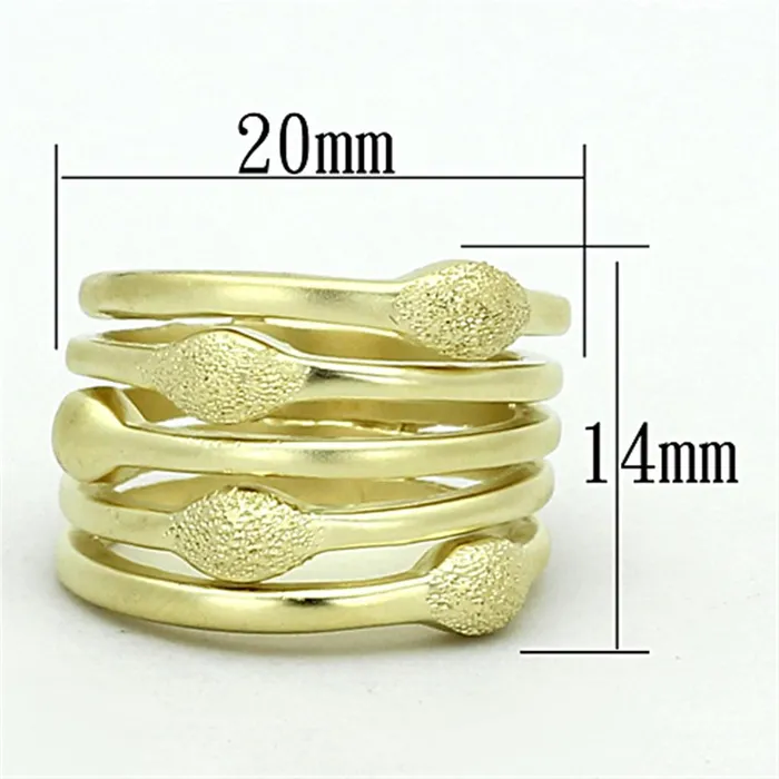 Rings Alamode LOA898 Matte Gold Brass Ring with No Stone
