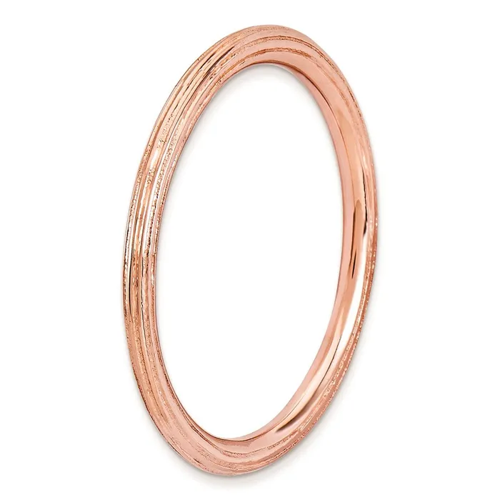 Stackable Expressions Rings Sterling Silver Stackable Expressions Pinkplated Stepdown Ring QSK184 Stackable Expressions Rings Sterling Silver Stackable Expressions Pinkplated Stepdown Ring QSK184