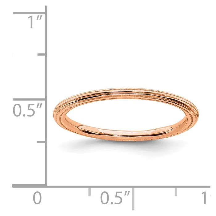Stackable Expressions Rings Sterling Silver Stackable Expressions Pinkplated Stepdown Ring QSK184 Stackable Expressions Rings Sterling Silver Stackable Expressions Pinkplated Stepdown Ring QSK184