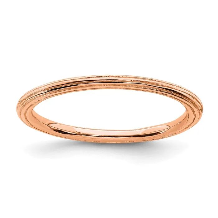 Stackable Expressions Rings Sterling Silver Stackable Expressions Pinkplated Stepdown Ring QSK184 Stackable Expressions Rings Sterling Silver Stackable Expressions Pinkplated Stepdown Ring QSK184