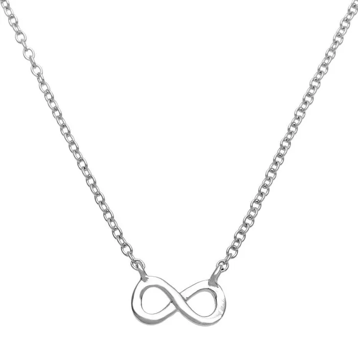 Sterling Silver Small Infinity Design Necklace Classic Necklaces