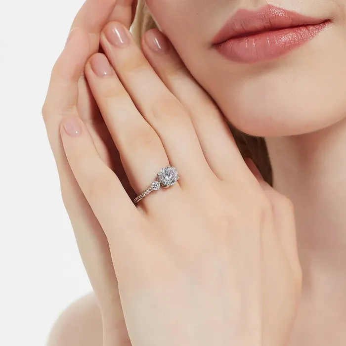 3Stone Woven 2ct CZ Ring in Sterling Silver BERRICLE Rings