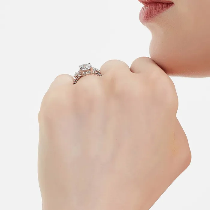 3Stone Woven 2ct CZ Ring in Sterling Silver BERRICLE Rings