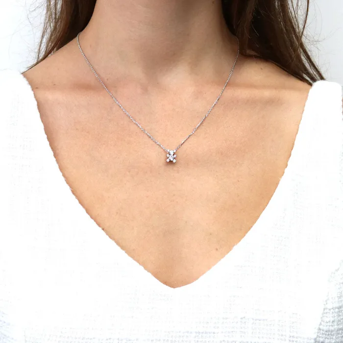Bear CZ Pendant Necklace in Sterling Silver BERRICLE Necklaces