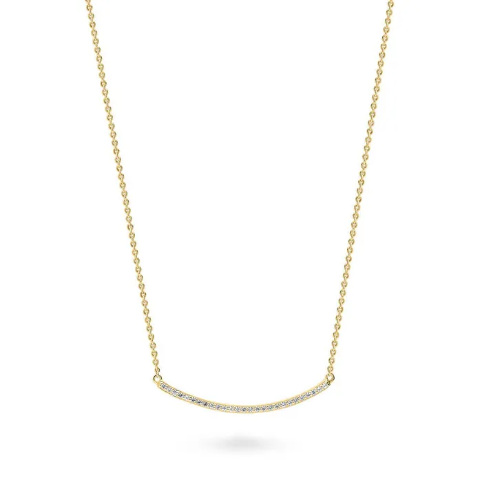 BERRICLE Necklaces Bar CZ Pendant Necklace in Sterling Silver