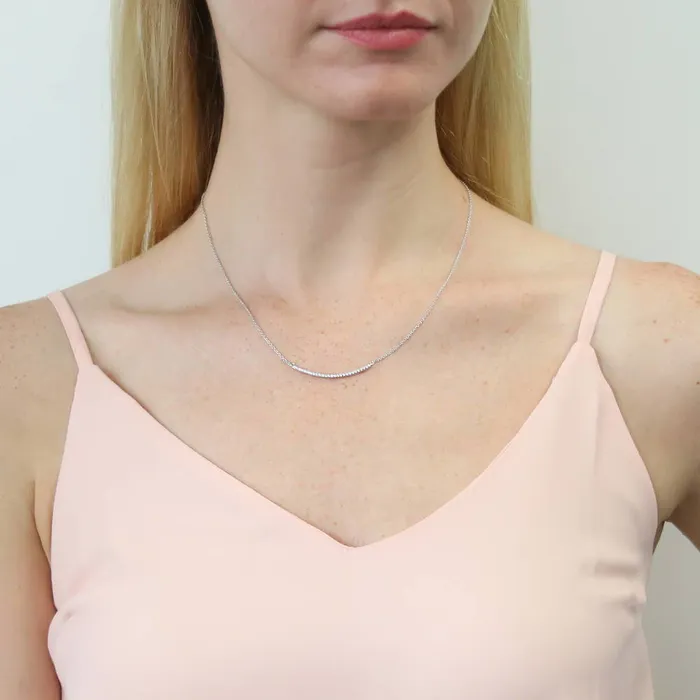 BERRICLE Necklaces Bar CZ Pendant Necklace in Sterling Silver