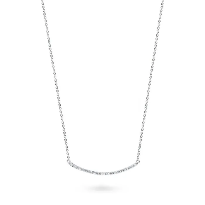 BERRICLE Necklaces Bar CZ Pendant Necklace in Sterling Silver