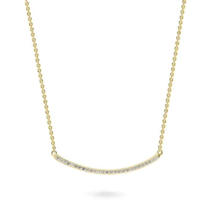 BERRICLE Necklaces Bar CZ Pendant Necklace in Sterling Silver