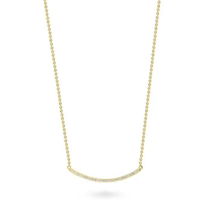 BERRICLE Necklaces Bar CZ Pendant Necklace in Sterling Silver
