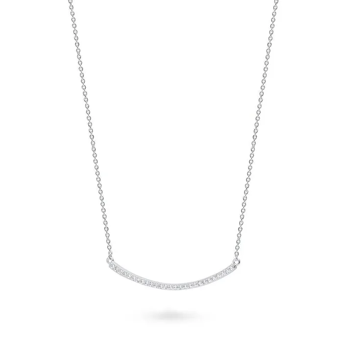 BERRICLE Necklaces Bar CZ Pendant Necklace in Sterling Silver