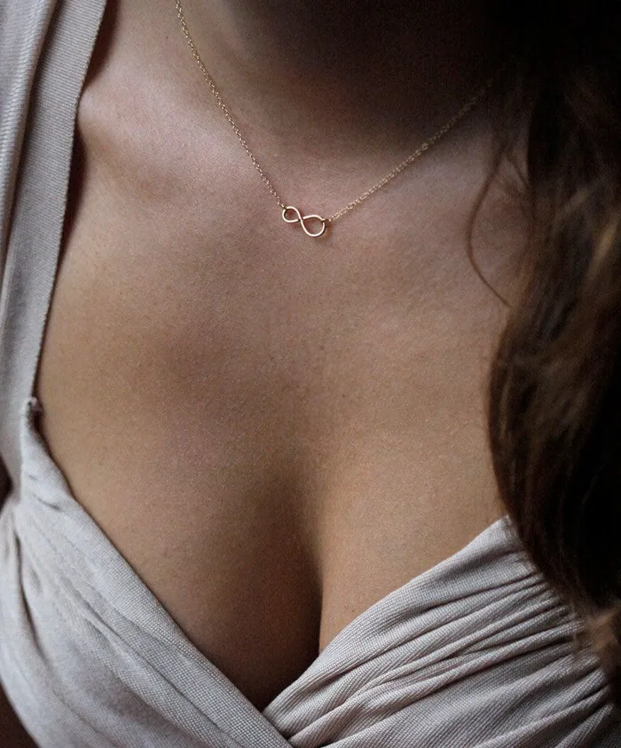 Capucinne Necklaces Handmade Gold Infinity Necklace