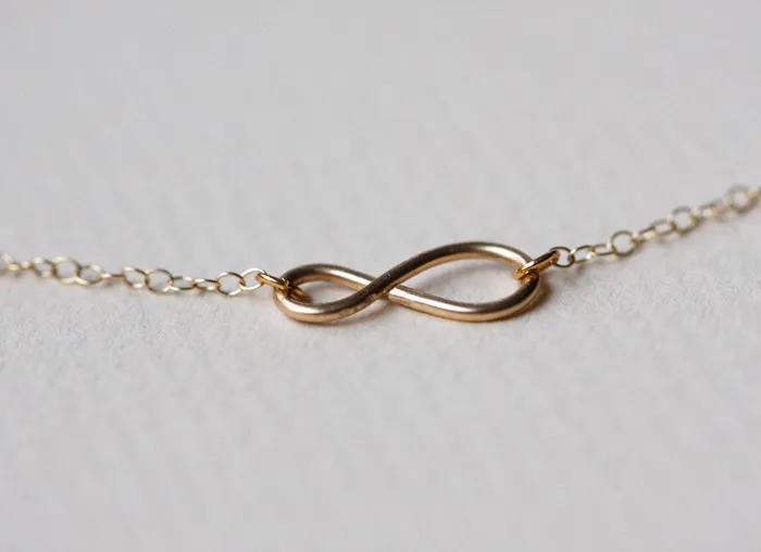 Capucinne Necklaces Handmade Gold Infinity Necklace