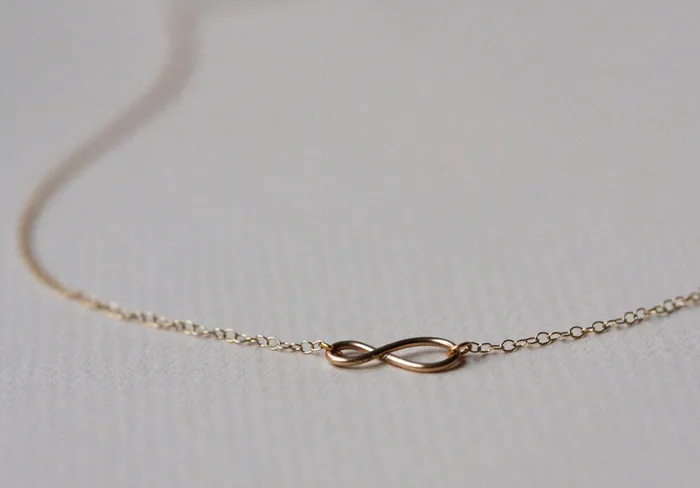 Capucinne Necklaces Handmade Gold Infinity Necklace