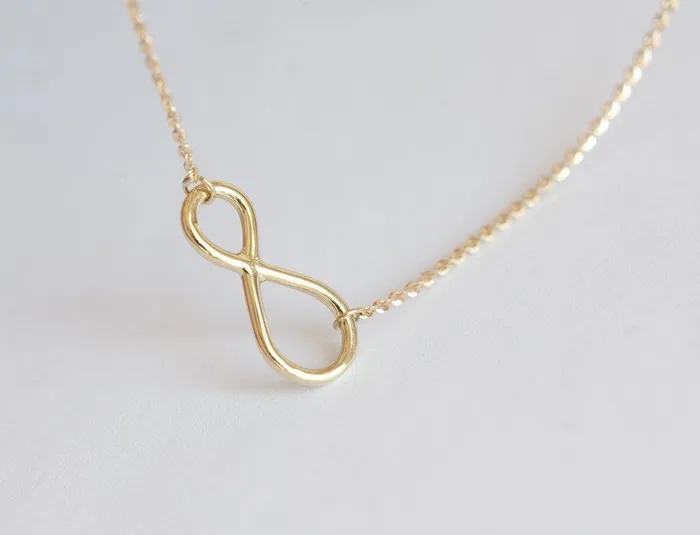 Capucinne Necklaces Handmade Gold Infinity Necklace