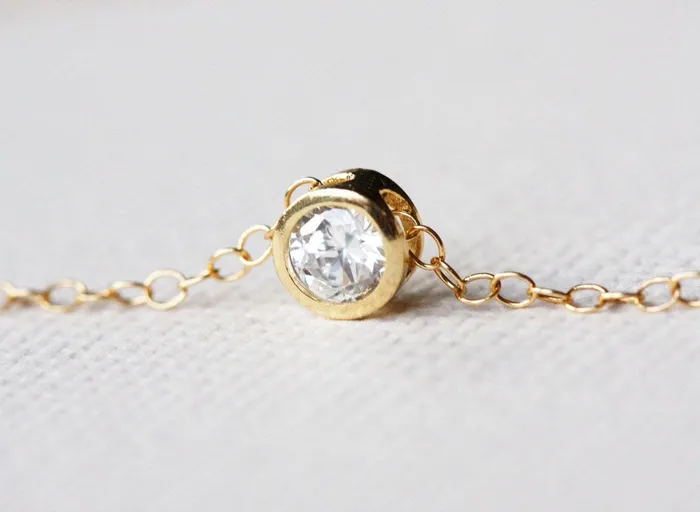 Capucinne Solitaire Diamond Necklace Necklaces
