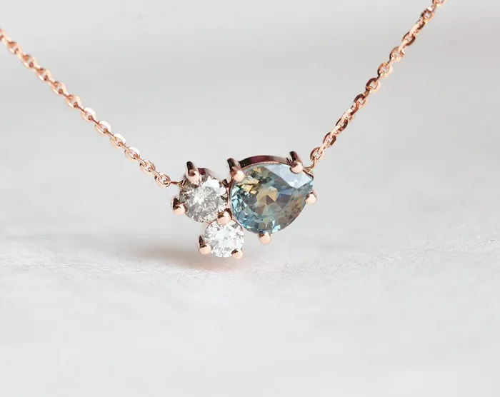 Cluster Necklace Diamond Necklace Capucinne Necklaces