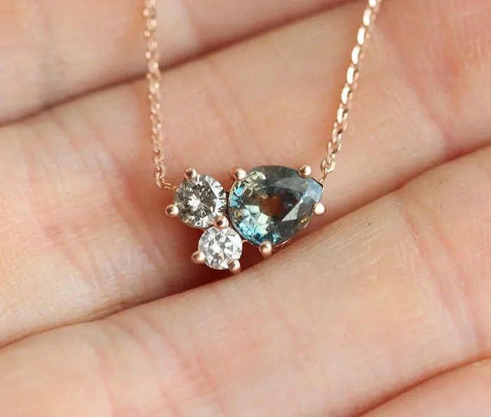 Cluster Necklace Diamond Necklace Capucinne Necklaces