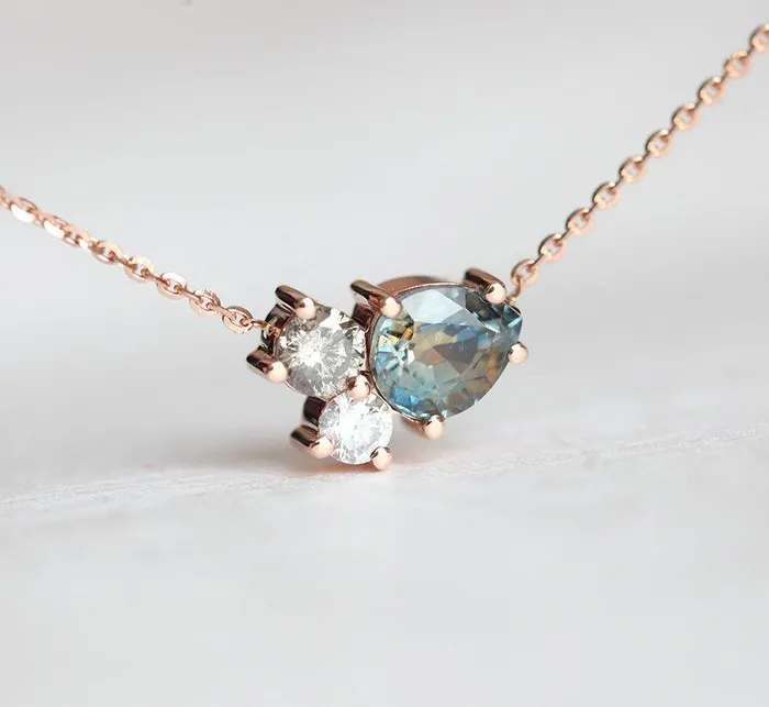 Cluster Necklace Diamond Necklace Capucinne Necklaces