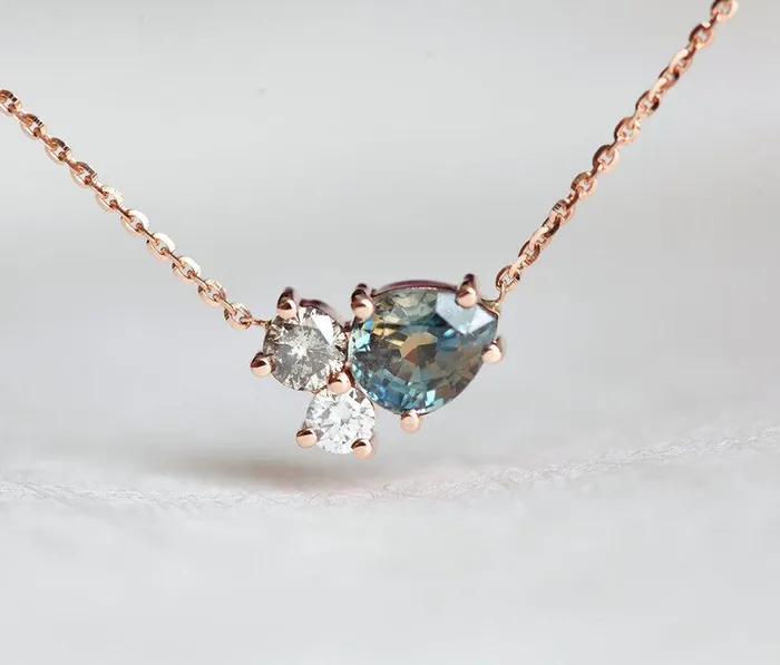 Cluster Necklace Diamond Necklace Capucinne Necklaces