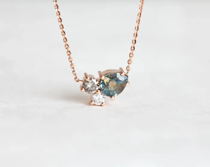 Cluster Necklace Diamond Necklace Capucinne Necklaces