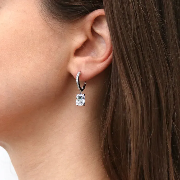 CZ Leverback Earrings in Sterling Silver BERRICLE Earrings